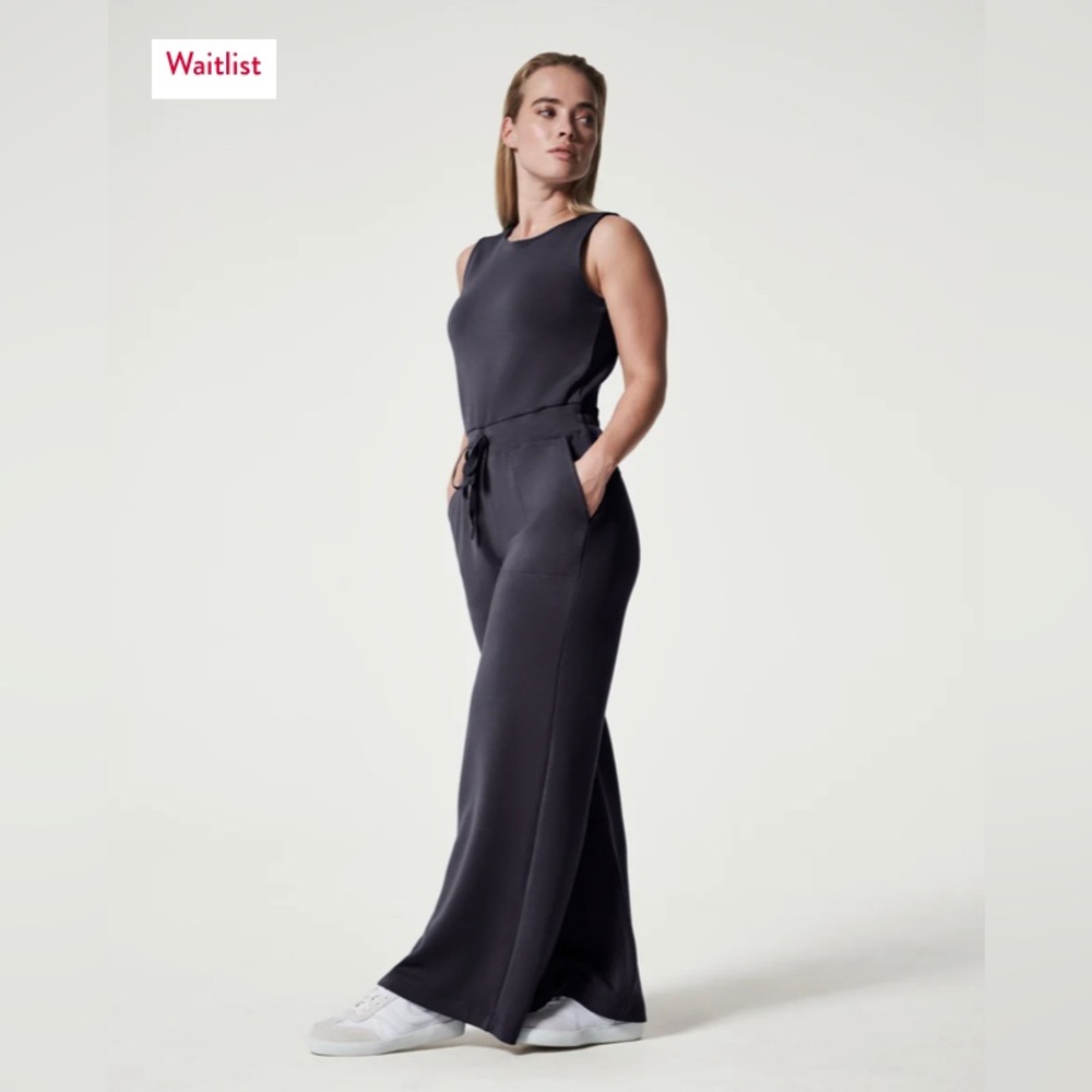 Spanx Dupe AirEssentials Sleeveless Jumpsuit Navy Size Petite L